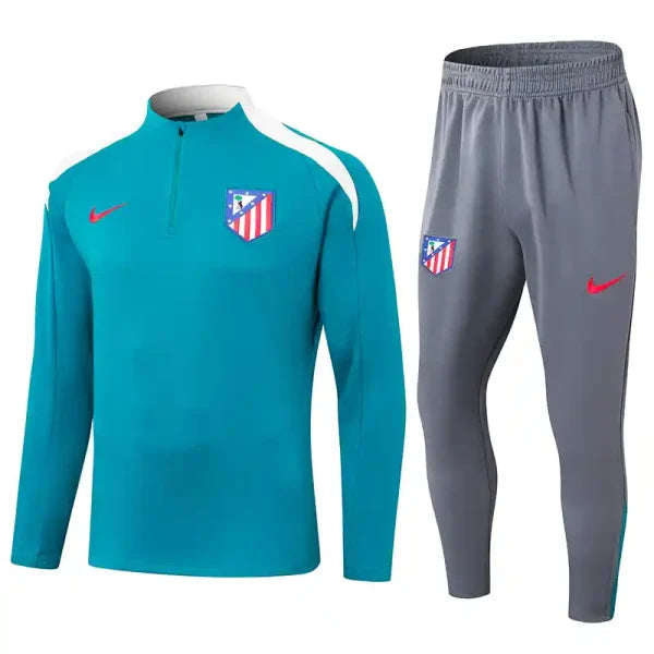 Ensemble Homme Atlético de Madrid 2024/2025 – Haut Bleu Clair &; Jogging Gris