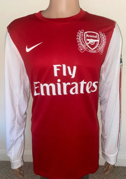 Maillot Rétro Arsenal 2011/2012 Domicile – (Manches Longues)- Full Patch