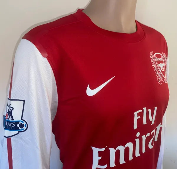 Maillot Rétro Arsenal 2011/2012 Domicile – (Manches Longues)- Full Patch
