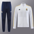 Ensemble Real Madrid 2023 Blanc - Ensemble Veste Jogging- Manches Longues