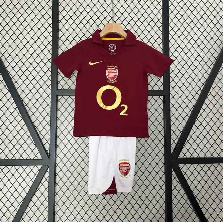Maillots Enfant Domicile Arsenal 05/06 Rouge Kids