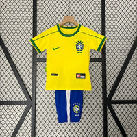 Maillots Enfant Domicile Brésil 1998 Jaune