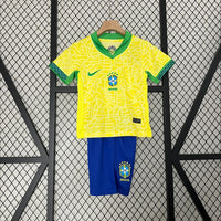 Maillots Enfant Domicile Brésil 2024/2025 Jaune 16-28
