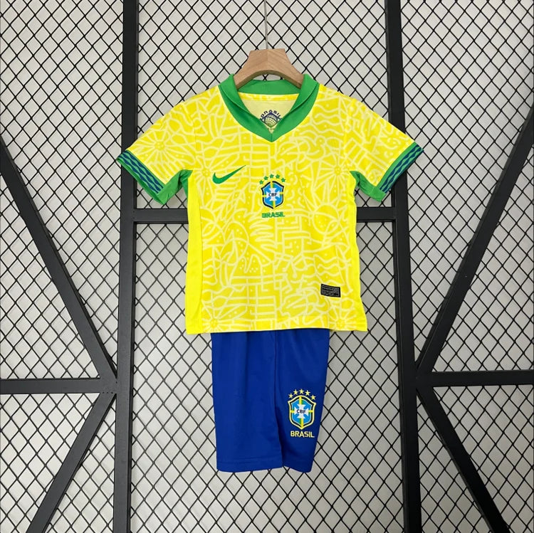 Maillots Enfant Domicile Brésil 2024/2025 Jaune 16-28