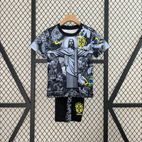 Maillots Enfant Domicile Brésil 24/25 Gris Taille 16-28
