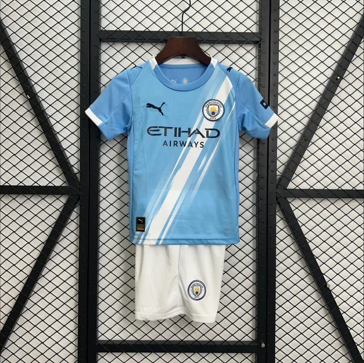 Maillots Enfant Domicile Manchester City 2025/2026 Bleu clair taille 16-28
