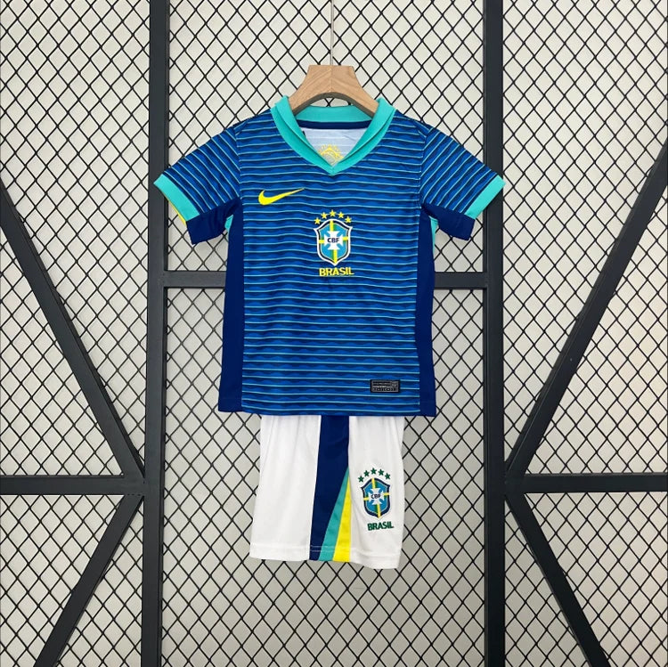 Maillots Enfant Extérieur Brésil 2024/2025 Bleu 16-28