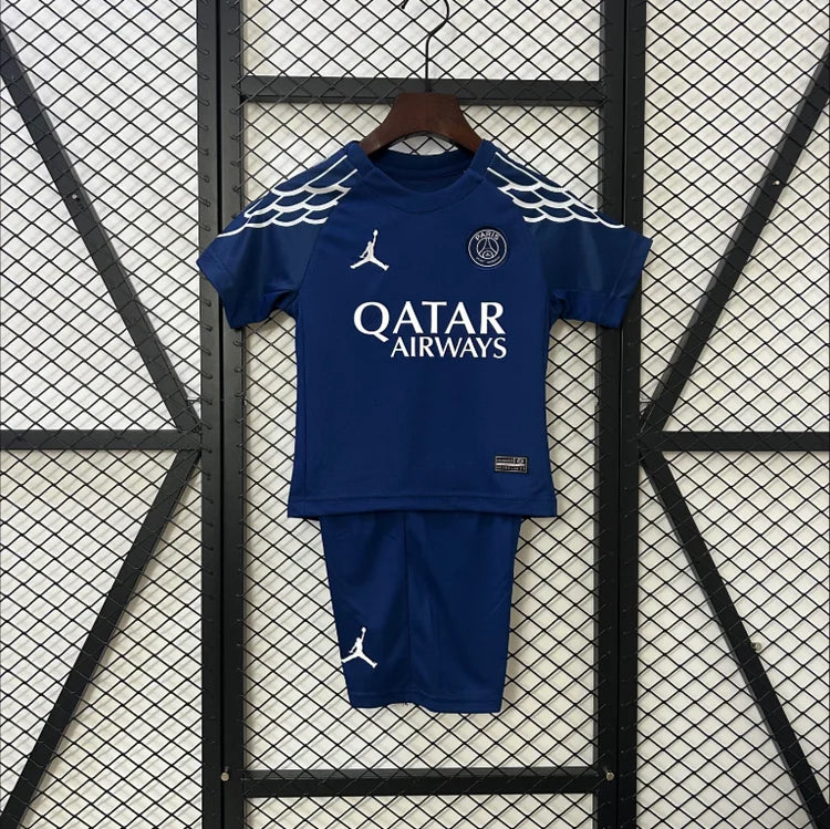 Maillots Enfant Extérieur PSG 2025/2026 Bleu Marine taille 16-28
