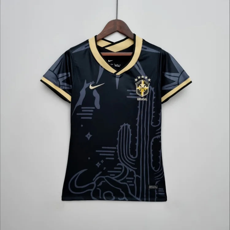 Maillots Femme Domicile Brésil 2022 Noir S-XL