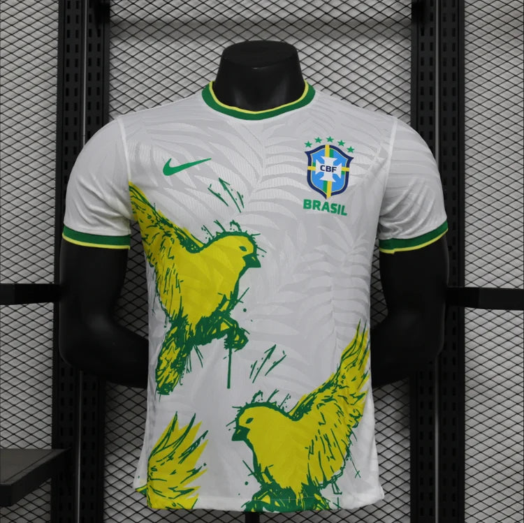 Maillots Homme Domicile Brésil 24/25 Blanc S-XXL