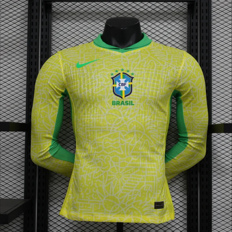 Maillots Homme Domicile Brésil 24/25 Jaune S-XXL