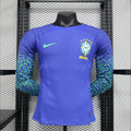 Maillots Brésil Homme Extérieur Brésil 23/24 Bleu manches longues