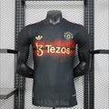Maillots  Manchester United 2025/2026 – Maillot Extérieur Édition Spéciale Homme (Noir, Sponsor Tezos)