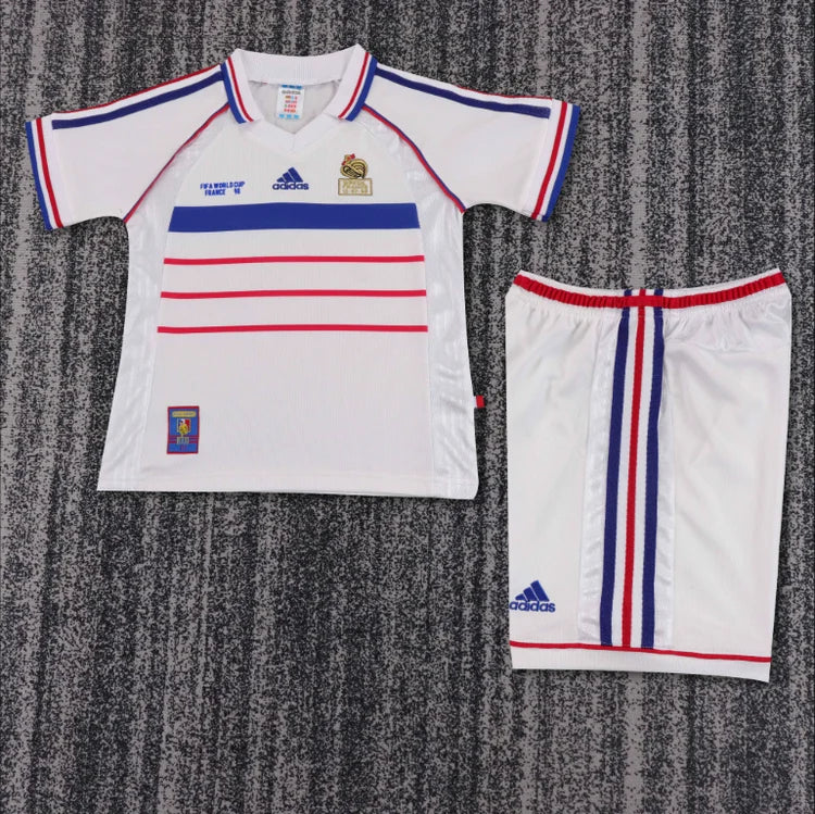 Maillots Retro Extérieur France 1998 Blanc taille 16-28
