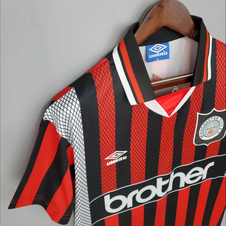 Maillots Retro Extérieur Manchester City 94/96 Rouge S-XXL
