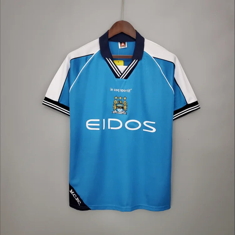 Retro Domicile Manchester City 99/01 Bleu ciel S-XXL