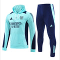 Ensemble Arsenal Sweat capuche + Jogging 2024/2025 Bleu turquoise