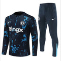 Ensemble Chelsea- Manches Longue 2024/2025 Noir motif bleu