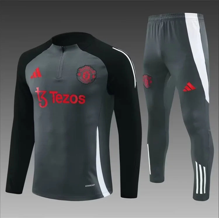 Survêtement Entraînement Manchester United 2024/2025 Gris foncé S-XXL