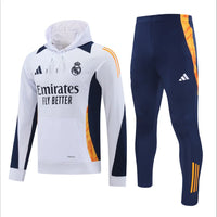 Survêtement Entraînement Real Madrid 2024/2025 Blanc et Bleu Foncé S-XXL
