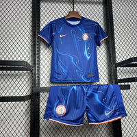 Ensemble Chelsea 2024/2025-Domicile – Ensemble Officiel – Maillot + Short-Ensemble Enfant et Adulte