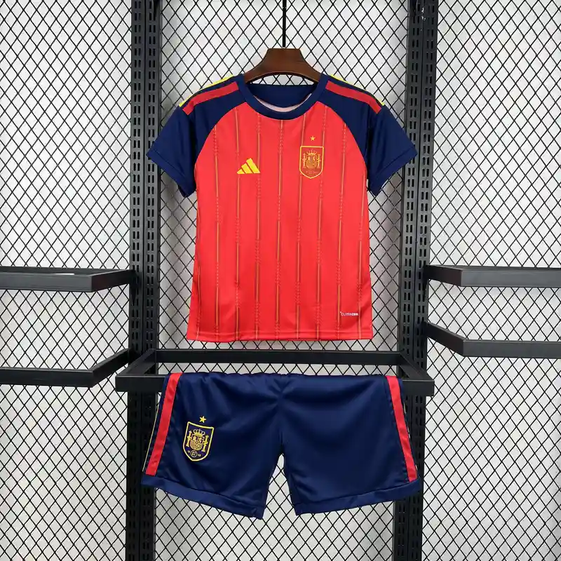 Ensemble Espagne Coupe du monde 2026/2027– Ensemble Officiel – Maillot + Short-Ensemble Enfant