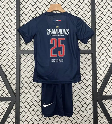 Ensemble Enfant PSG Edition Spécial Champions d'Europe 2025 24/25 Bleu