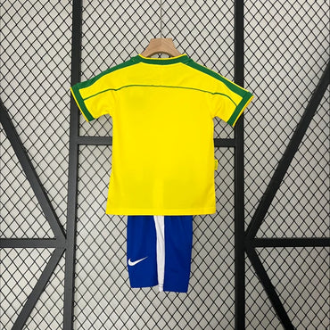 Maillots Enfant Domicile Brésil 1998 Jaune