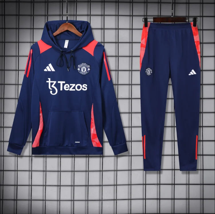 Survêtement Entraînement Manchester United 24/25 Bleu S-XXL