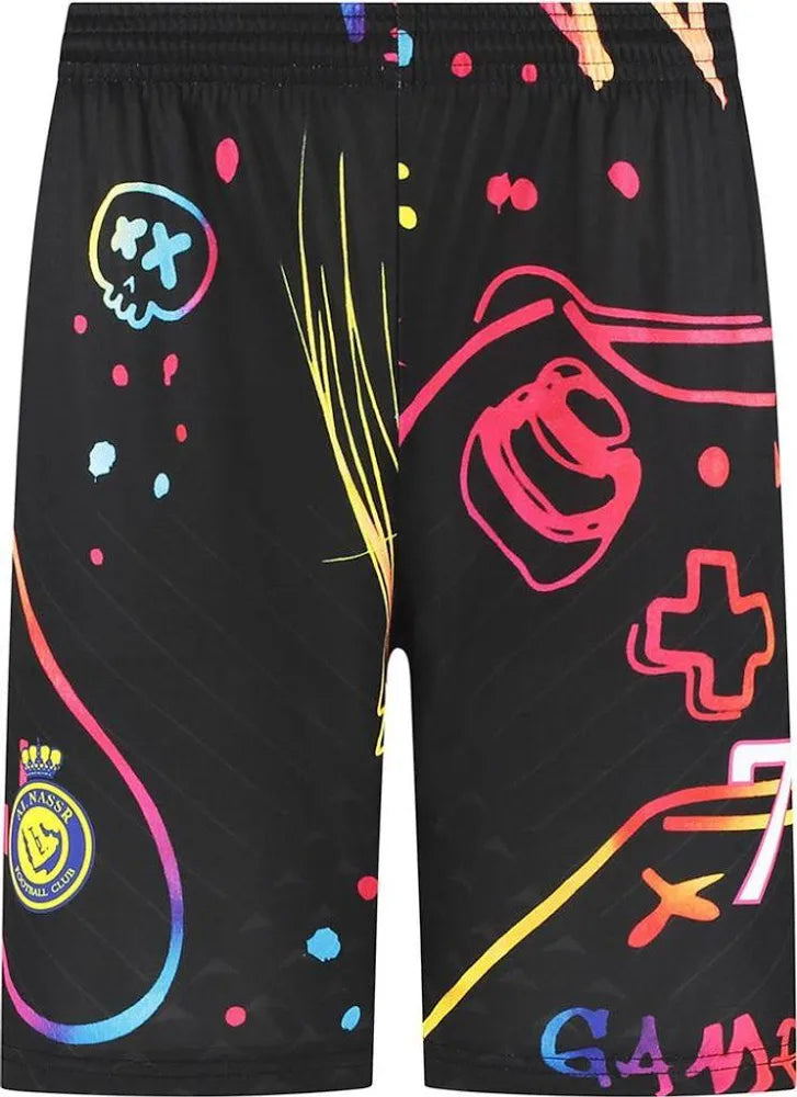 Ensemble « CR7 »Al-Nassr FC Édition spéciale « Geek2026 »2025/2026– Second extérieur -Autre- Manches courtes-Short-Hommes