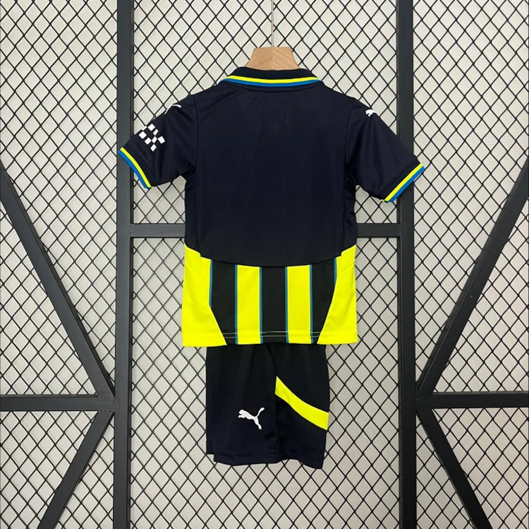 Maillots Enfant Extérieur Manchester City 2024/2025 Noir 16-28