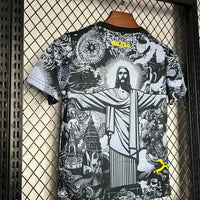 Ensemble enfant Brésil 25/26 Editions spéciale "Christ Rédempteur" Extérieur- Manche courtes - Ensemble Maillot Short Enfant- Jaune (Copie)
