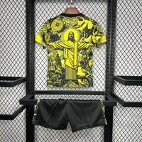 Ensemble enfant Brésil 25/26 Editions spéciale "Christ Rédempteur"- Manche courtes - Ensemble Maillot Short Enfant- Jaune