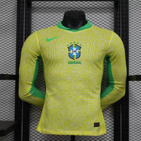 Maillots Brésil 24/25 Manches Longues Domicile Jaune
