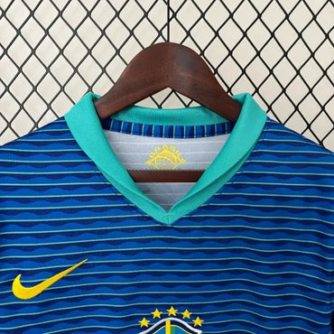 Maillot Femme Brésil 2024/2025 Extérieur-Maillot Femme manche courtes-Bleu