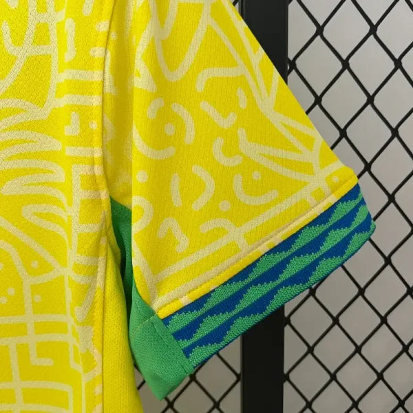 Maillot Femme Brésil 2024/2025 Domicile-Edition spéciale-Maillot Femme manche courtes-Jaune