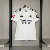 Maillots Domicile Real Madrid Full Sponsor Liga 24/25 Blanc-Homme