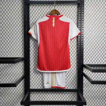 Ensemble Enfant Arsenal Domicile 2023/2024 – Maillot + Short – Rouge &amp; Blanc