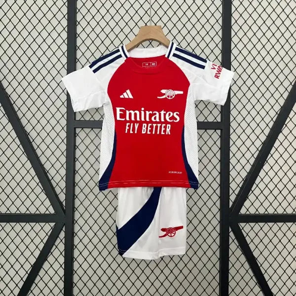 Ensemble Enfant Arsenal Domicile 2024/2025 – Maillot + Short +&nbsp; – Rouge &amp; Blanc
