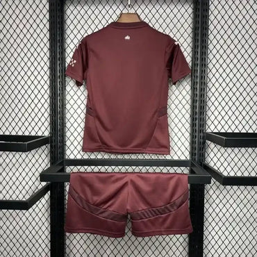 Ensemble enfant Manchester City FC 2024/2025 – Ensemble Second Extérieur Enfant (Couleur Bordeaux)