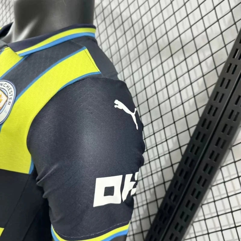 Maillot Manchester City FC 2024/2025 – Maillot Édition Spéciale Homme Noir à Bandes Jaunes