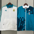 Veste trench-Coat real Madrid Reversbile 24/25 blanc bleu