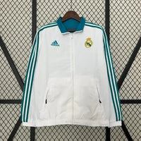 Veste trench-Coat real Madrid Reversbile 24/25 blanc bleu