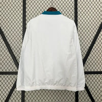Veste trench-Coat real Madrid Reversbile 24/25 blanc bleu