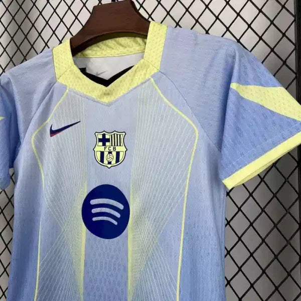 Ensemble Enfant Barcelone Edition spécial 2025/2026 Domicile Bleu Col Jaune