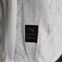 Maillot Manchester City FC 2025/2026 Extérieur–  Homme (Blanc à Bande Diagonale Rouge et noir, Version Joueur)