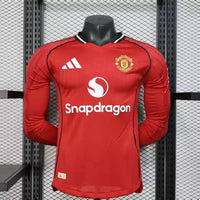 Maillot Manchester United 2025/2026 – Maillot Domicile Homme (Manches Longues, Version Joueur)