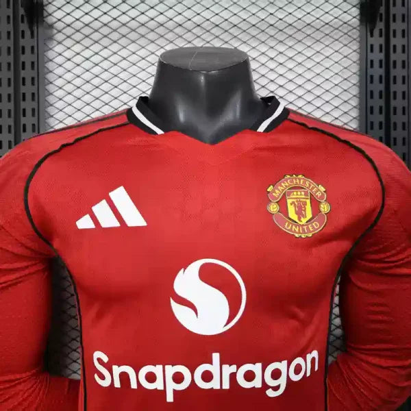 Maillot Manchester United 2025/2026 – Maillot Domicile Homme (Manches Longues, Version Joueur)