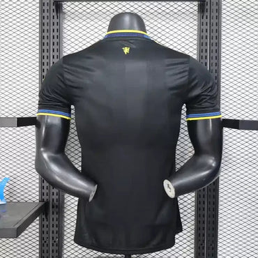 Maillot Manchester United 2025/2026 – Maillot Third Joueur (Noir avec Finitions Bleues et Jaunes)