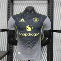 Maillot Manchester United 2025/2026 – Maillot Second Extérieur Joueur (Noir avec Nuances Jaune Fluo)